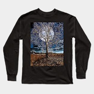 Sycamore Tree Under a Blue Moon Long Sleeve T-Shirt